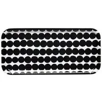 Marimekko Tablett Tablett Räsymatto Weiß-Schwarz (15x32cm)