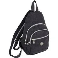 BAG STREET Freizeitrucksack Bag Street Cityrucksack schwarz crinkle, Damen, Jugend Cityrucksack, Freizeitrucksack Nylon, schwarz 35cm hoch