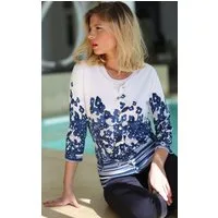 Passioni 2-in-1-Strickjacke Twinset mit Aquarell-Blumen