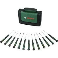 Präzisions-Schraubendreher Set, 13 teilig grün/schwarz
