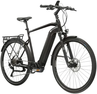 Kross "E-Trekkingrad Trans Hybrid 6.0 28 Zoll schwarz" 10 Gang Shimano DEORE XT T8000 Schaltwerk Kettenschaltung Mittelmotor 250 W Pedelec, Elektrofahrrad für Herren