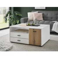 Home affaire Couchtisch Hudson, in moderner Trendfarbe, Griffe aus Metall (Schwarz), Breite 90 cm