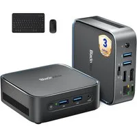 blackview 2026 MP50 mit Tastatur und Maus, AMD Ryzen 5, 16GB +512GB Win 11 Pro Mini-PC (AMD AMD Ryzen 5 3500U, AMD Ryzen 5 3500U, 16 GB RAM, 512 GB SSD, 4K UHD, DP+HDMI, WiFi 5 gaming PC, Ultra-leiser Kompakter Desktop PC)