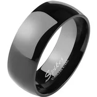 Taffstyle Fingerring Herrenring Damenring Edelstahl Unisex Partnerring schwarz glänzend (Schlichter Damenring und Herrenring im zeitlosen Design), Verlobungsring Partnerring Freundschaftring Herrenring Damenring