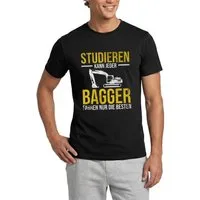 Spreadshirt T-Shirt Studieren Kann Jeder Bagger Fahren Nur Die Besten Männer T-Shirt (1-tlg)