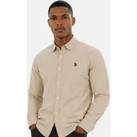 U.S. Polo Assn. Langarmhemd USPaarker Herren Cordhemd Baumwolle – Hemd mit Stretch und Knopfleiste Weiches Cordhemd mit Hemdkragen und Logostickerei