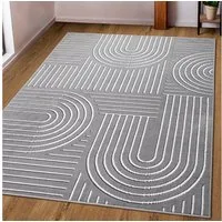OTTO home Teppich Lysandra, rechteckig, Höhe: 8 mm, 3D-Effekt, softer Kurzflor, pflegeleicht, leichter Glanz, Scandi-Look