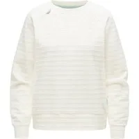 Ragwear Rundhalspullover Joann Crepe Leichter Pullover mit gestreifter Prägung
