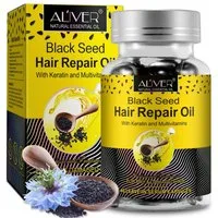 ALIVER Haaröl Schwarzkümmelöl Haarwachstum Kopfhaut Haarpflege in Kapseln Bio Vegan, 1-tlg.