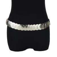 Ella Jonte Stretchgürtel im Boho Ibiza Style silber Metall