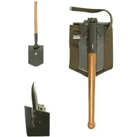 Mil-Tec Spaten Bundeswehr Klappspaten mit Spitzhacke & Tasche