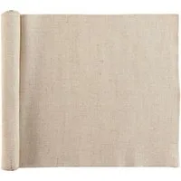 Macosa Home Tischläufer 140x35 cm beige braun Tischdecke Jute natur Tischdeko, Juteläufer Tafelläufer modern