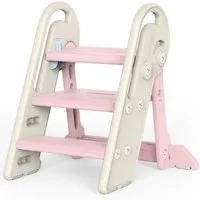 Onasti Tritthocker Kinder-Trittleiter, Tritthocker, Klappbar mit 3 Stufen