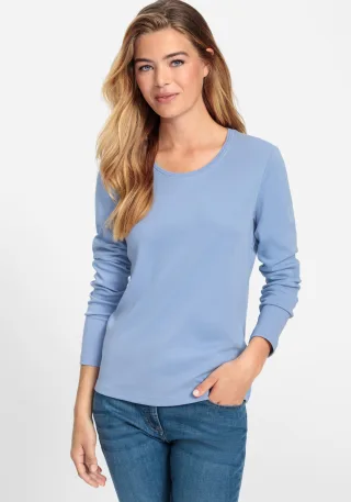Olsen - T-Shirt Long Sleeves crystal blue - Gr. - 38