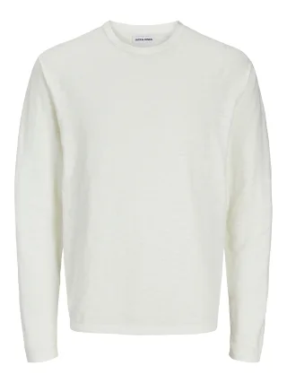JACK&JONES - JJESUMMER KNIT CREW NECK SN Cloud Dancer - Gr. - XXL