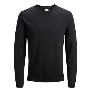 Tricot de base à col en V - Noir