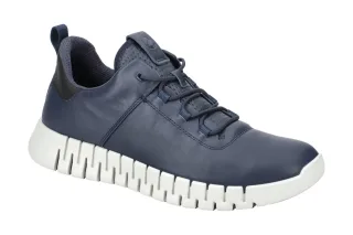 Ecco 525204 Herrenschuhe Gruuv - Dunkelblaue Sneaker mit reflektierender Fers...