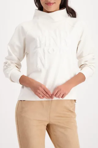 monari - Sweatshirt mit Fellapplikationen almond - Gr. - 44