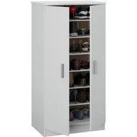 habeig Schuhschrank Dielenschrank, Schuhregal, Flurschrank, Kleiderschrank, weiß vielseitig einsetzbar