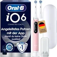 Oral-B Elektrische Zahnbürste iO Series 6 N, Aufsteckbürsten: 2 St., Magnet-Technologie, Display & Reiseetui
