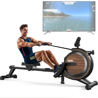 [EU Direct] Bominfit RM5B Magnetic Rowing Machine, 6KG Ultra-Quiet Flywheel with 16 Resistance Levels, 150KG Max Load, I