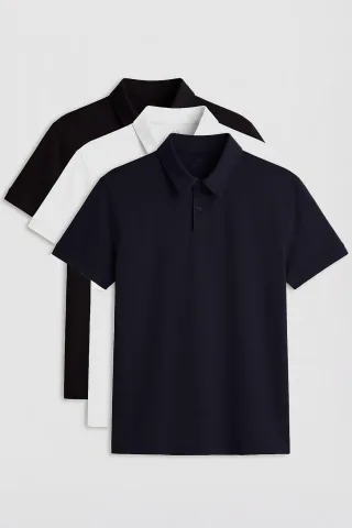 Herren Polo-Shirt aus Baumwolle-Elasthan