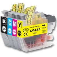 Tonerkartusche Gigao LC-422XL Multipack XL kompatibel mit Brother für MFC-J5740DW -, (Kompatibel für Brother MFC-J 5740 DW LC-422 XL), DWE