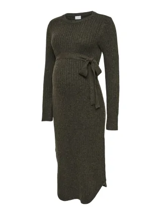 MAMALICIOUS - MLELIN L/S KNIT MIDI DRESS - Gr. - XL