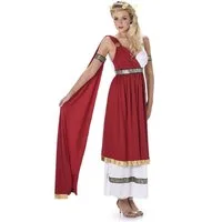 REDSUN Kostüm Elegante Römerin Antike Damenkostüm rot-weiss-gold