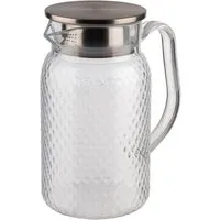 APS Wasserkanne Saft-/ Wasserkanne Ø 10 cm, 1 Liter, 1 l, (1-St), Deckel aus Edelstahl mit Silikondichtung