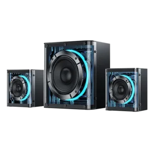 Yesido YSW41 Powerful Bluetooth Speaker 2.1 Channel Surround Subwoofer Hi-Fi Acoustic Titanium Diaphragm RGB Lighting TF
