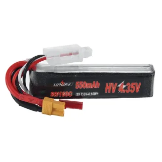 URUAV Power 7.6V 550mAh 80C/160C 2S HV 4.35V LiPo Battery XT30 Plug for RATE W20 FPV Racing Drone