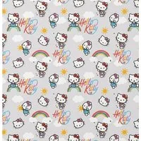 larissastoffe Stoff Lizenzstoff Baumwollstoff Webware Hello Kitty Katze, Meterware, 50 cm x 150 cm