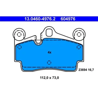 ATE Bremsbel?ge hinten Audi Q7 TDI Porsche Cayenne VW Touareg