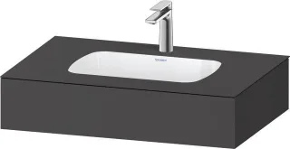Duravit Qatego Einbauwaschtisch mit Konsole Graphit Matt 800x550x170 mm - QA4690049490000 QA4690049490000