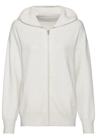 LASCANA - Elbsand LM Knit Jacket offwhite mel - Gr. - 34