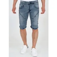 Indicode Jeansshorts Herren Leon Jeans Shorts Herrenshorts Denimshorts mit 5 Taschen