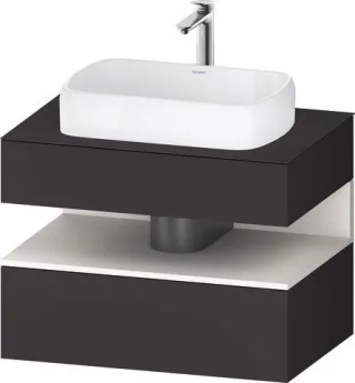 Duravit Qatego Konsolenwaschtischunterbau wandhängend Graphit Supermatt 800x550x600 mm - QA473008480 QA4730084800000