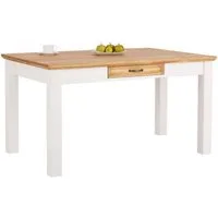 OTTO home Esstisch Selma, mit Schublade, aus massivem Kiefernholz, Breite 140 oder 180 cm