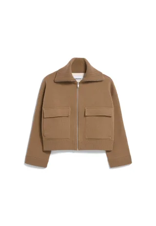 Armedangels - COTTON-WOOL KNIT JACKET amberwood - Gr. - S