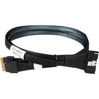 Kabel MCIO x8 SFF-TA-1016 > 2x SlimSAS x4 SFF-8654 schwarz, 50cm