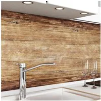 danario Küchenrückwand Folie selbstklebend - Matt - Spritzschutz Küche - versteift & robust