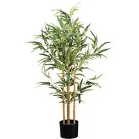 Kunstbaum Bambus Bambus, Creativ green, Höhe 105 cm, mit echten Bambusstäben