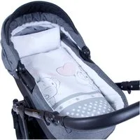 BabyLux Babybettbezug BABYLUX 2tlg.Set BEZUG Kinderwagen Bettbezug Bettwäsche Wiege 60x78 cm, 112. Elephanten Coral