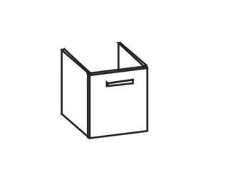 Artiqua 411 Waschtischunterschrank für Vero 045450, Weiß Hochglanz, 411-WUT-D17-L-7016-68 411-WUT-D17-L-7016-68
