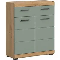 welltime Unterschrank SIENA, Breite 74cm, 2 Tür, 1 Schubkasten, 2 Fächer, MDF-Front (TOPSELLER) in verschiedenen Farben erhältlich, Badmöbel, Badschrank, Kommode, Bad
