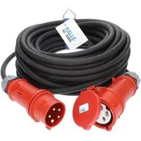 KALLE DAS KABEL Kalle Verlängerungskabel CEE 400V 32A 4,0mm² IP44 15 Meter Verlängerungskabel, CEE 400V, 32A, CEE 400V, 32A (1500 cm)