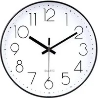 TUWENA Uhr 30cm Wanduhr Lautlos, 3D Ziffern Wanduhr, Modern Wand Uhr Analog (Leise Wall Clock Deko für Wohnzimmer Küche Büro Schule Kinderzimmer)