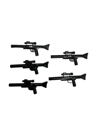 LEGO Star Wars 5x Long Blaster Waffen in schwarz