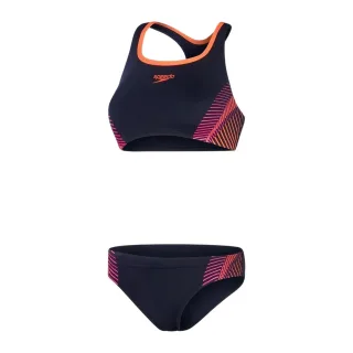 Speedo - Zweiteiliger Badeanzug für Damen (Marine/Pink)